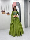 PC 541 Faux Georgette Kalamkari Print With Real Handwork Lehenga With Choli Dupatta Exporters In India